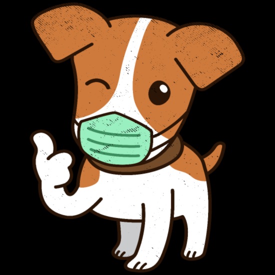 Sygeplejeskole med uret forbandelse Süßer Corona Hund Maske Terrier Welpe Hygiene' Baby Bio Kurzarmbody |  Spreadshirt