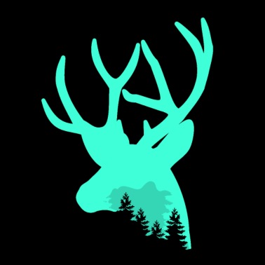 Deer logo black deer head elk reindeer Bambi' Organic Short-Sleeved Baby  Bodysuit | Spreadshirt