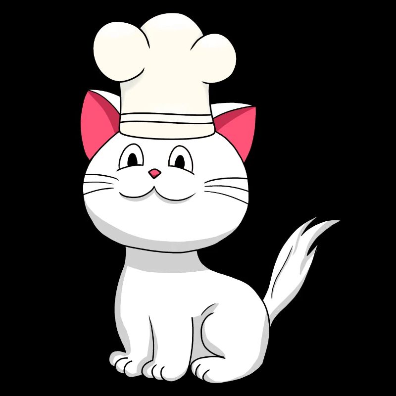 Cat Chef Chef's Hat Children Cooking Kitchen Professions