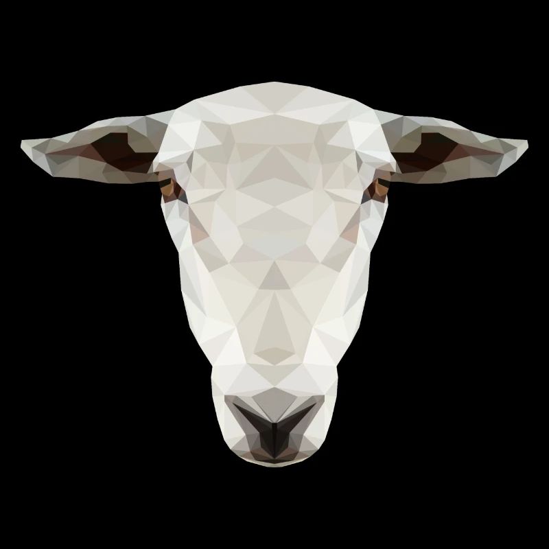 Sheep Head – Geometric Low Poly Animal Design