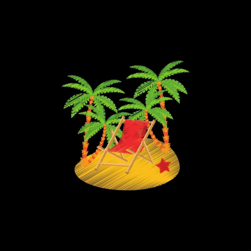 Palm trees beach