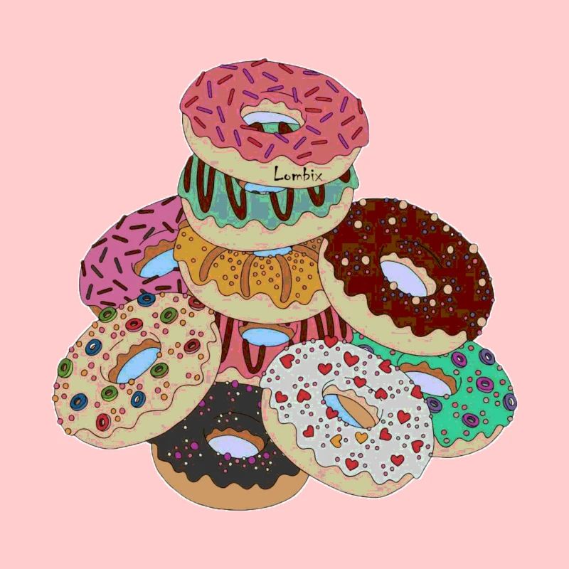 Pyramide der Regenbogen-Donuts
