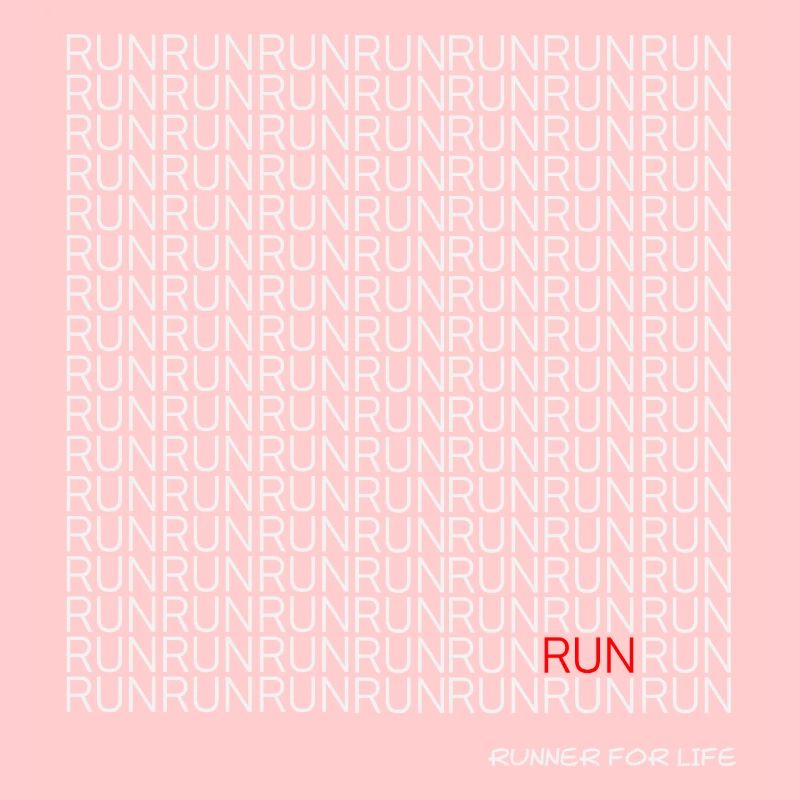 Run Run Run pattern with red accent