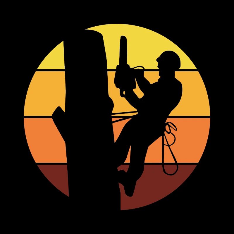 Arborist Tree Climber Climbing Vintage Rétro