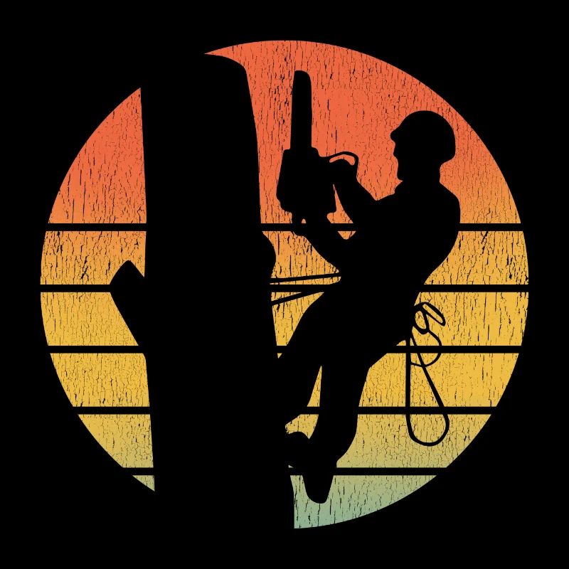 Arborist Tree Climber Climbing Vintage Rétro