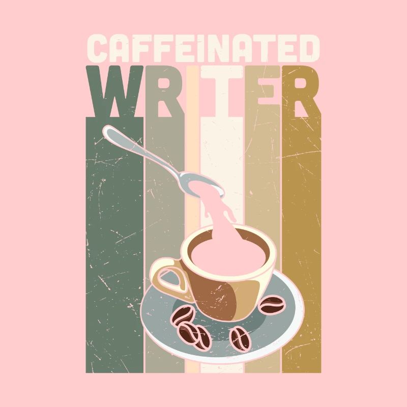 Caffeinated Writer Writing Novel Writer