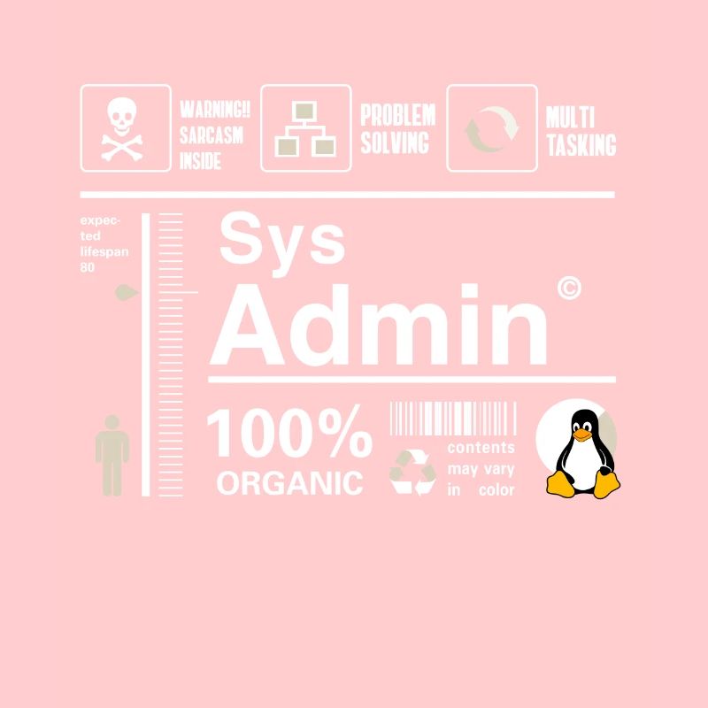 Sys Admin Penguin Ordinateur Nerd pc Platine cpu inh