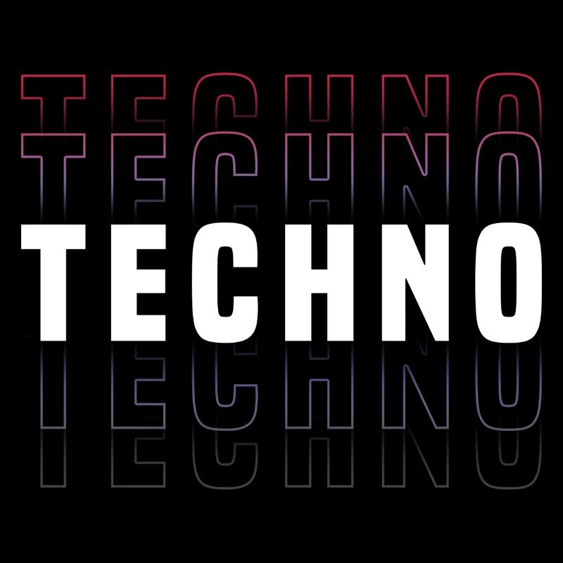 Futuristisches Techno-Design mit Neonfarben