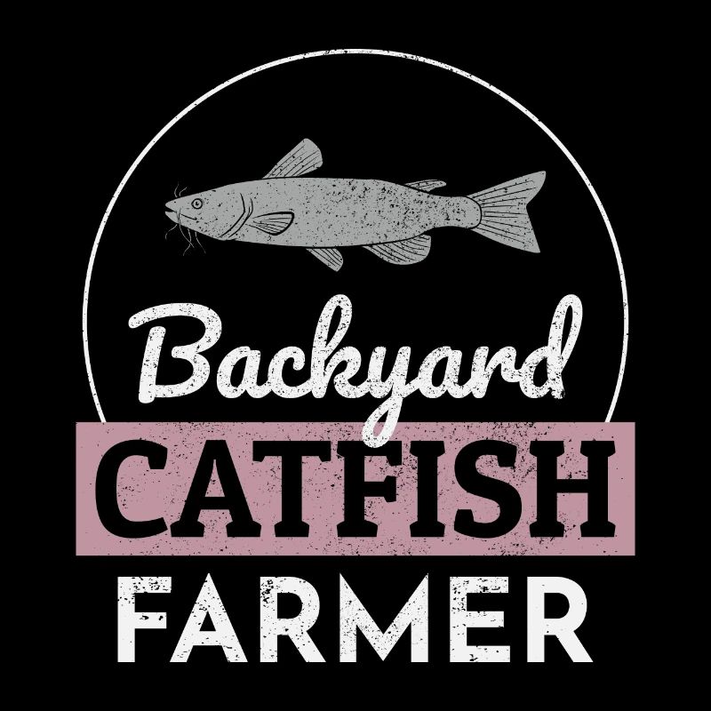Arrière-cour, poisson-chat, éleveur, pisciculture, ferme, drôle