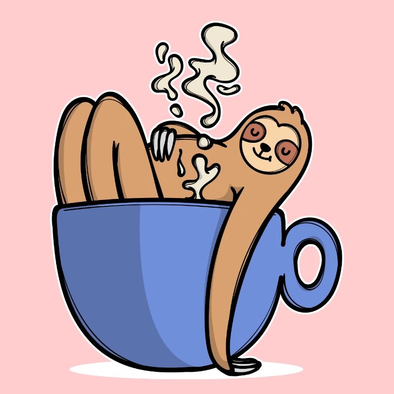 Funny sloth coffee caffeine coffee lover