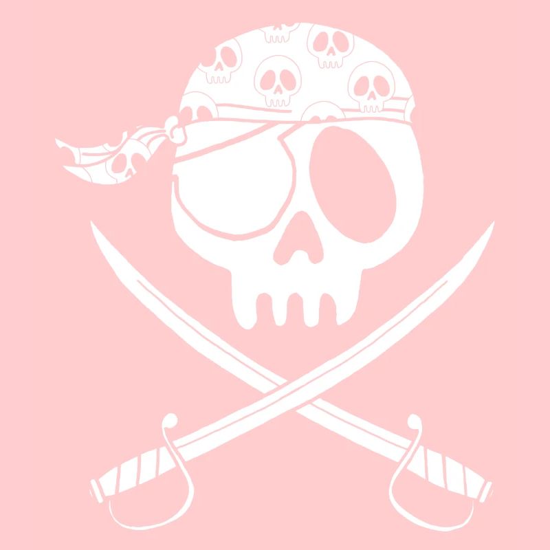 White pirate skull