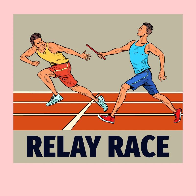 Course de relais athlète athlétisme course à pied