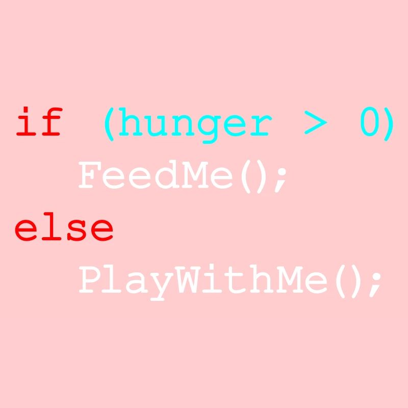 If hunger feed me else play with me - JavaScript