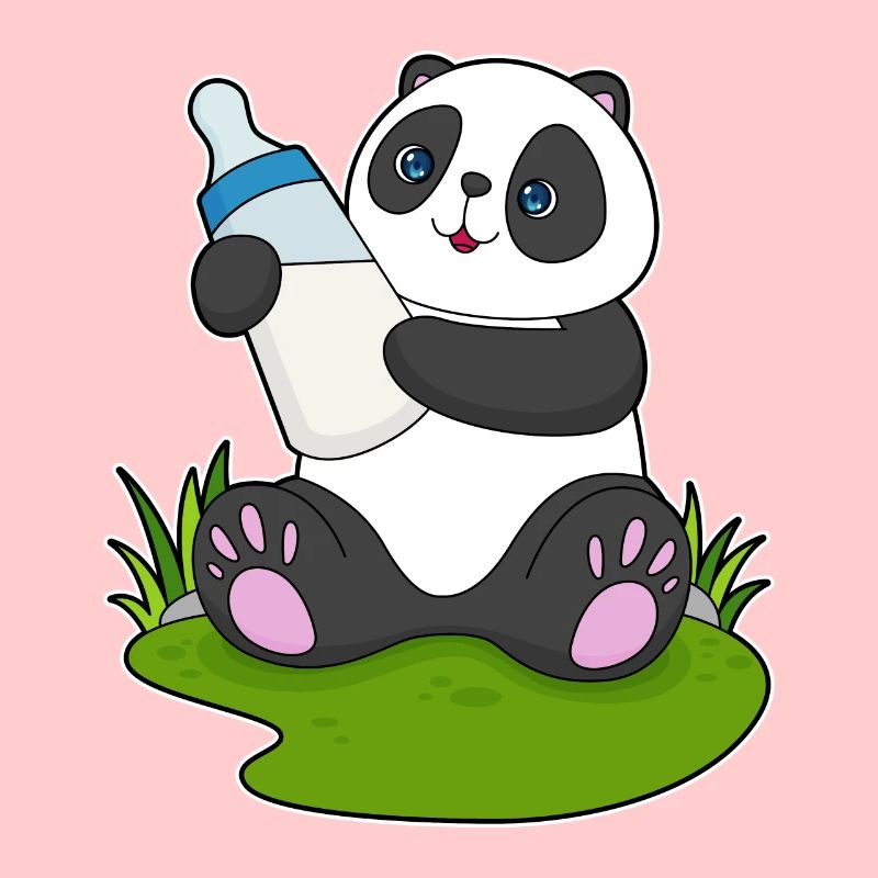 Bouteille de lait Panda