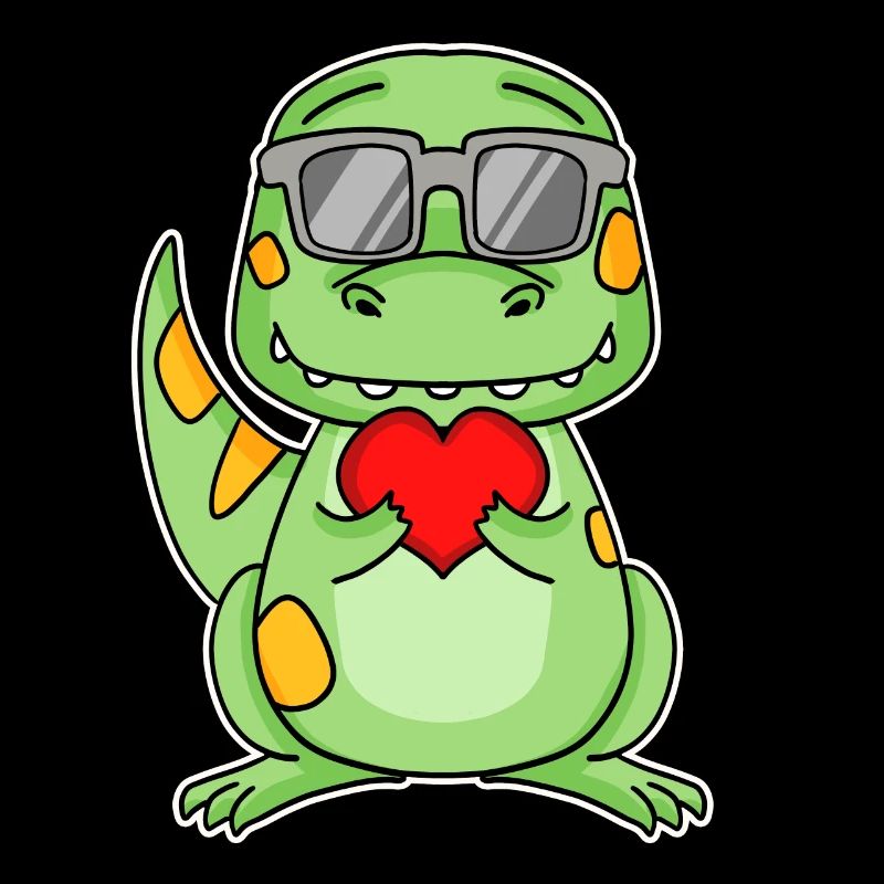 Dinosaurier mit Herz - Liebe Romantisch