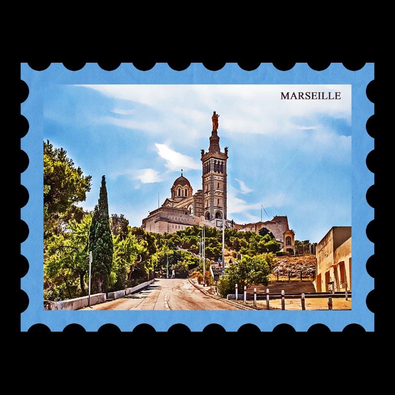 Marseille Basilica Postcard