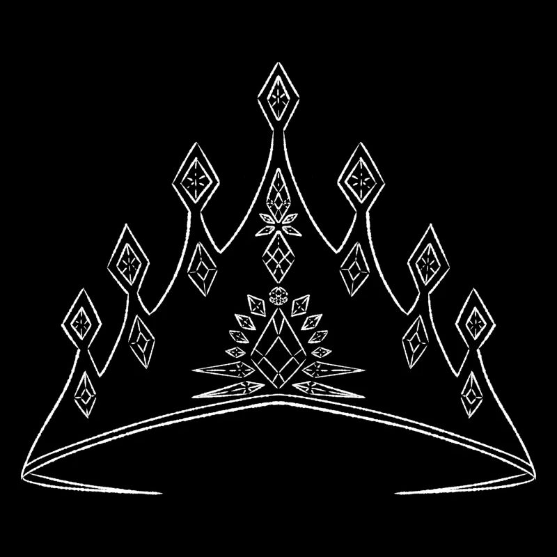 Elegant crown with geometric pattern