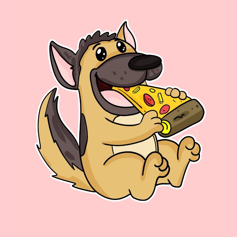 Deutscher Schäferhund Hund Pizza