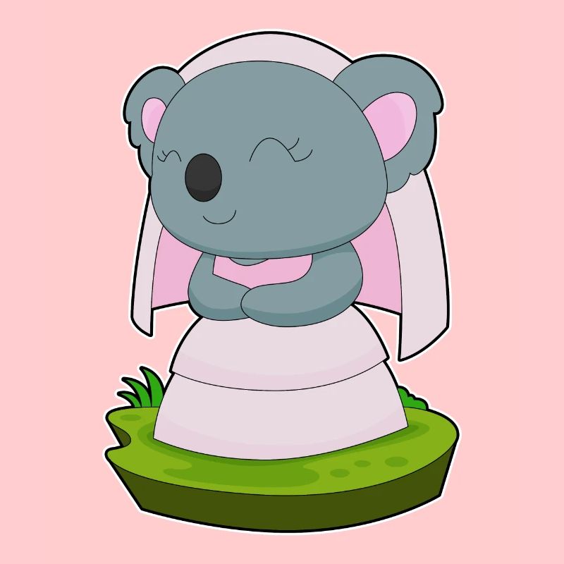 Koala Braut Schleier Hochzeit