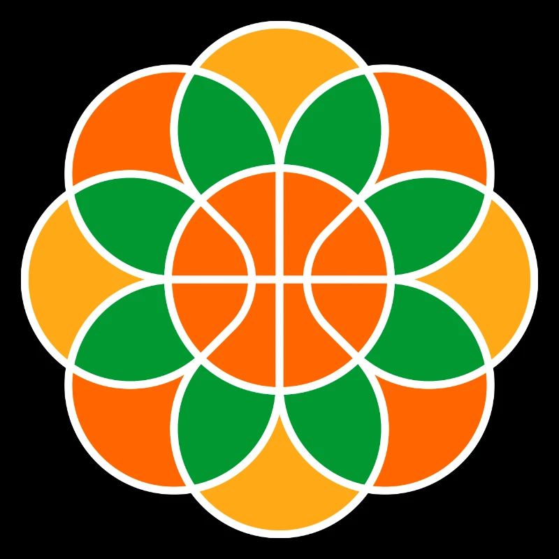 Mandala de fleur de basket-ball