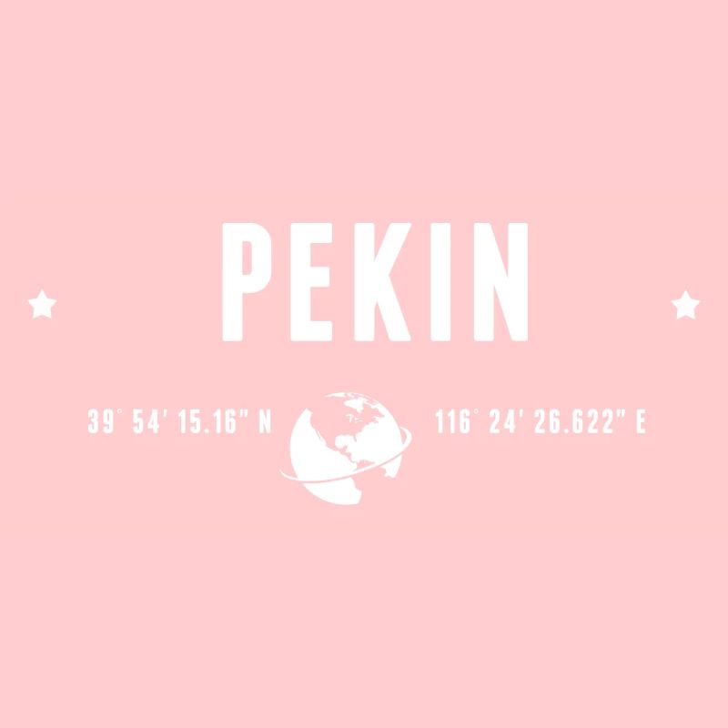 Beijing Stylized Geographical Coordinates