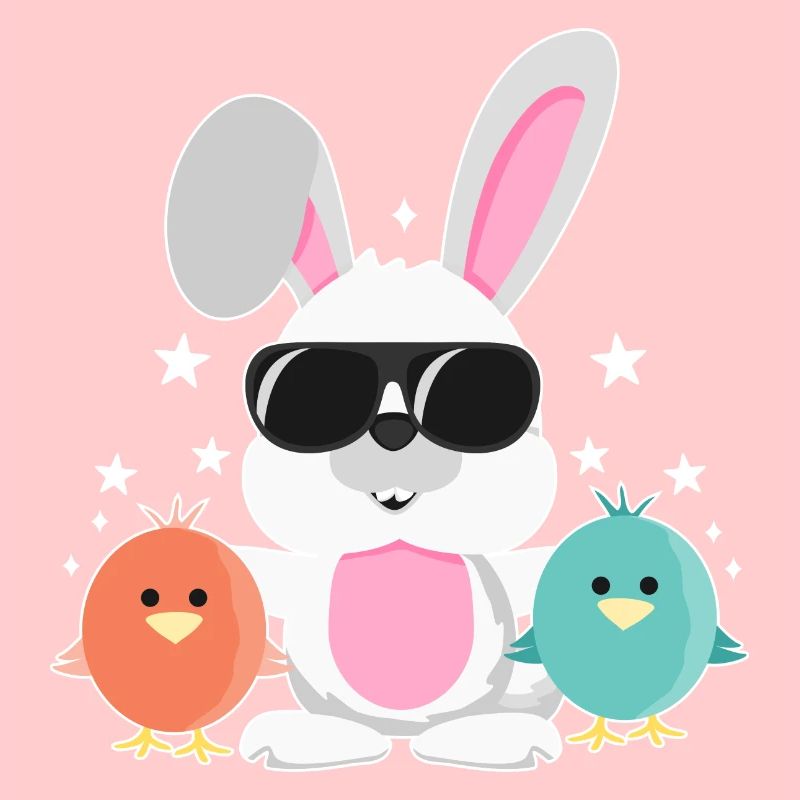 Bunny with Sunglasses, Chick, Rabbit, Easter Bunny