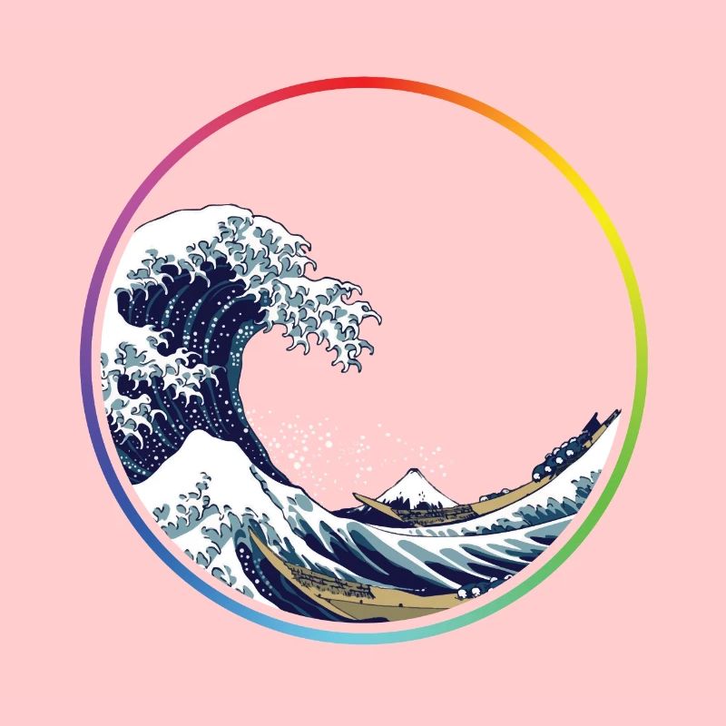Rainbow Wave Circle