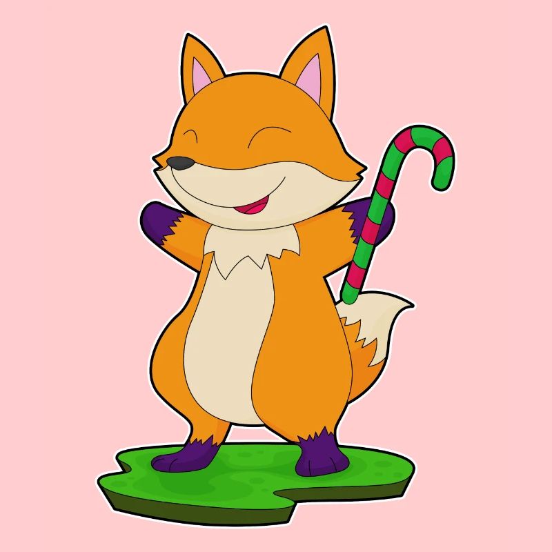 Fox candy cane
