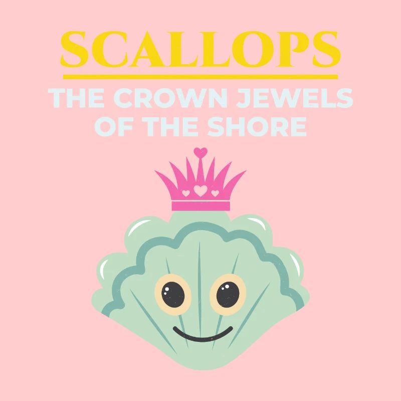 Scallop Seashells Collector Beachcomber Shellfish