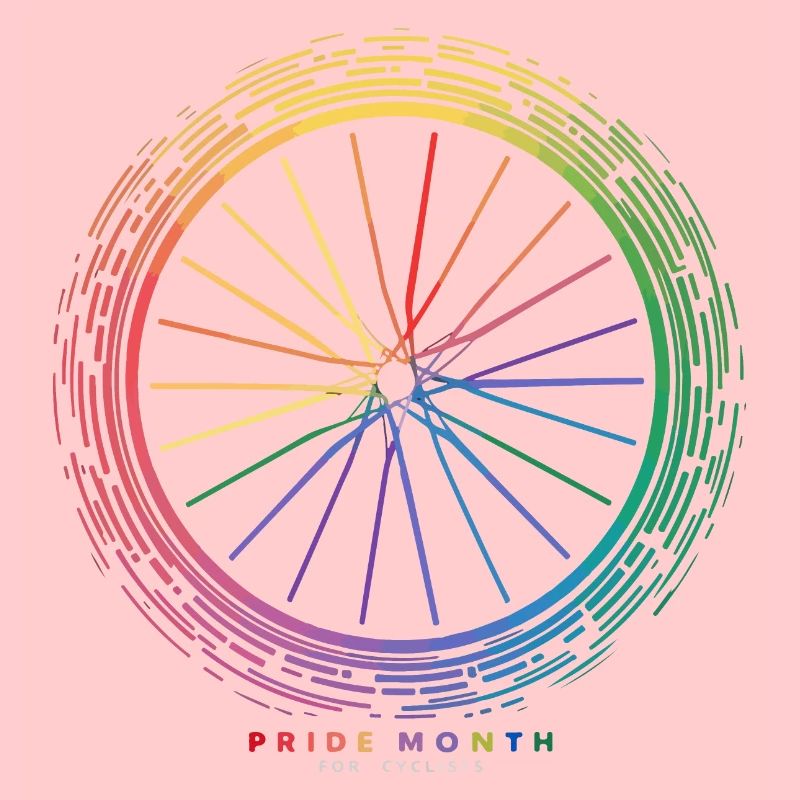 Conception de roue de vélo arc-en-ciel vibrant