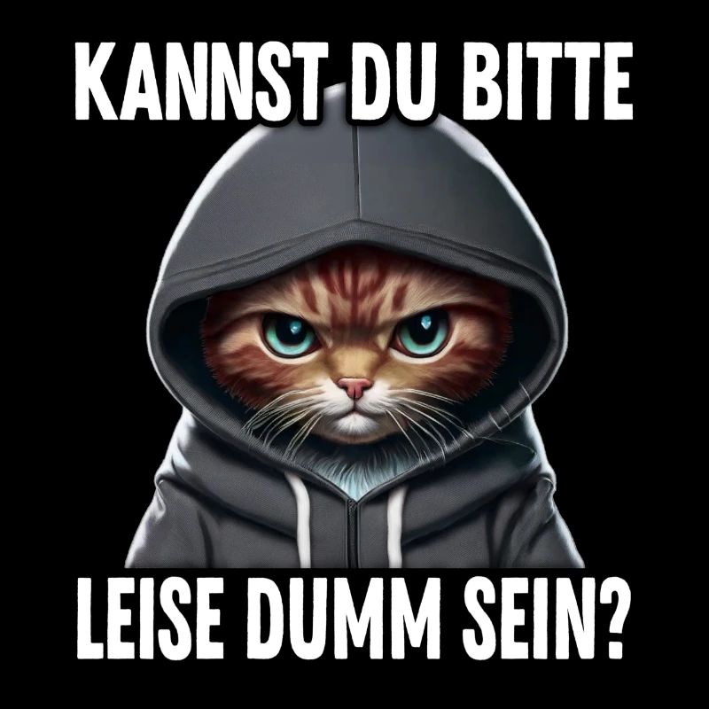 Spruch Lustig Katze Kannst du leise dumm sein?