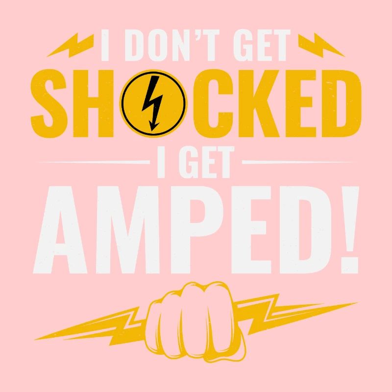 Lineman Amped Shock Humour Brave Voltage Work