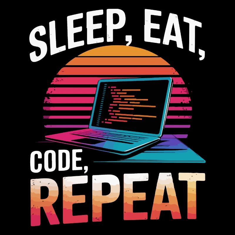 Schlaf Essen Code Wiederholen Geschenk Programmierer Entwickler