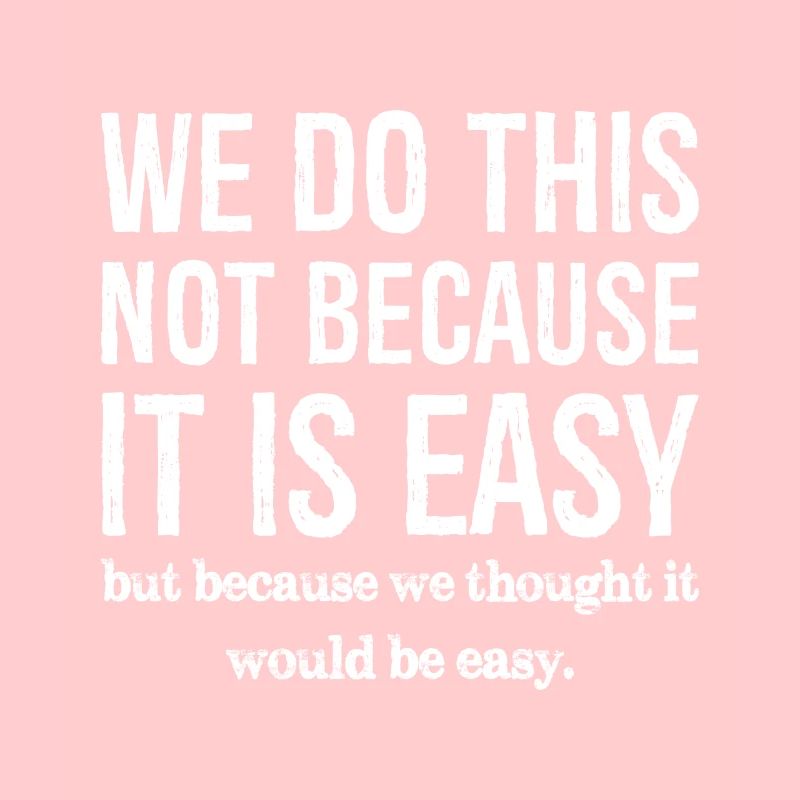 we do this not because it is easy