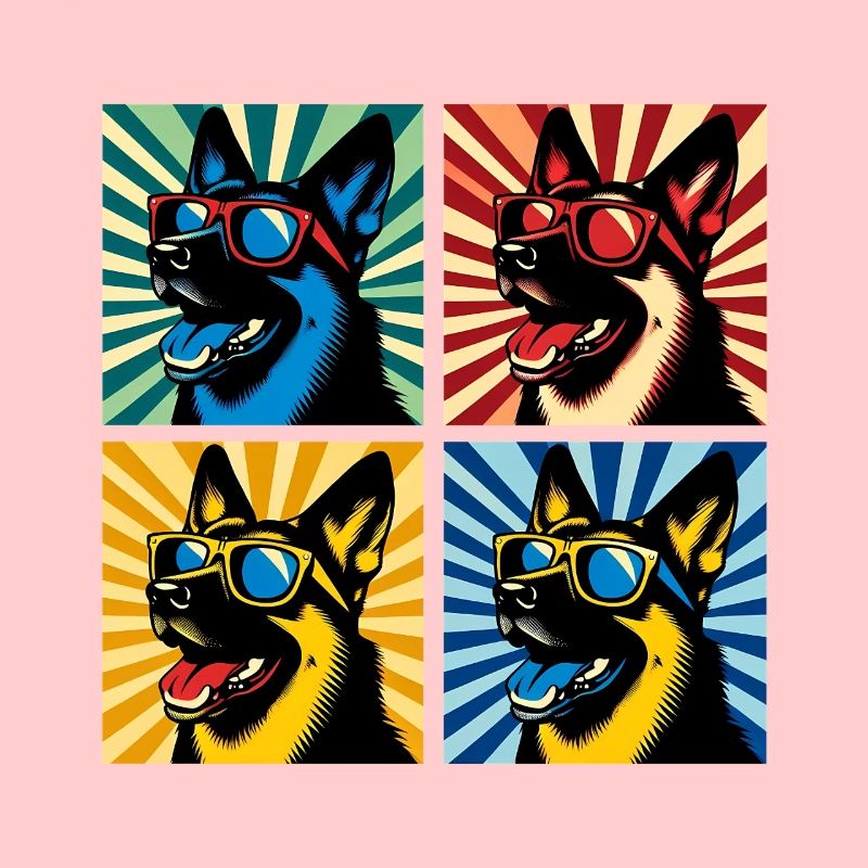 Shepherd's Pop Art Bear, Teddy, Biscuit, Waffles
