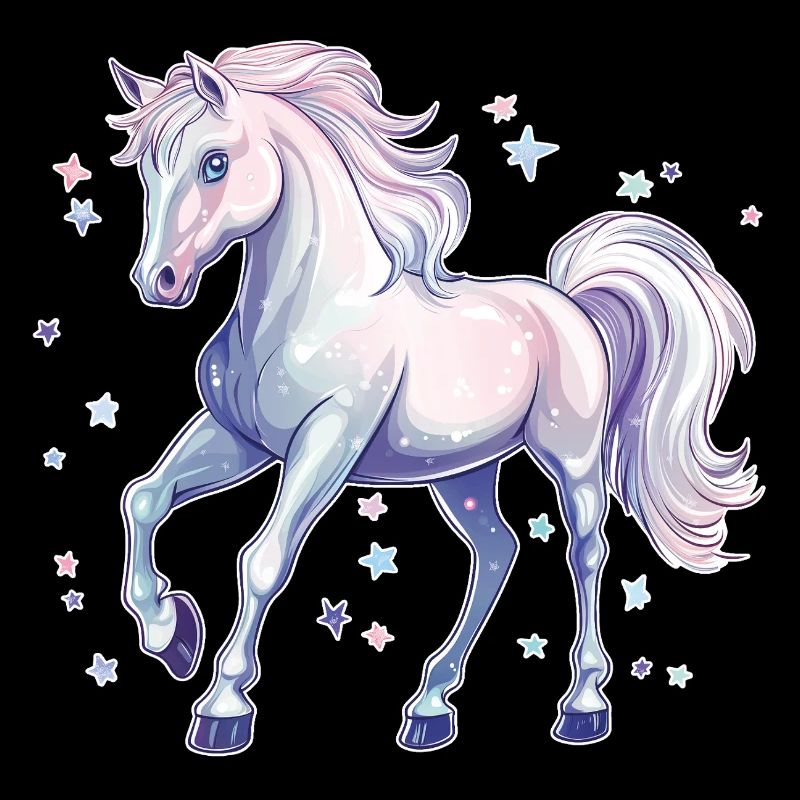 Cheval avec des étoiles