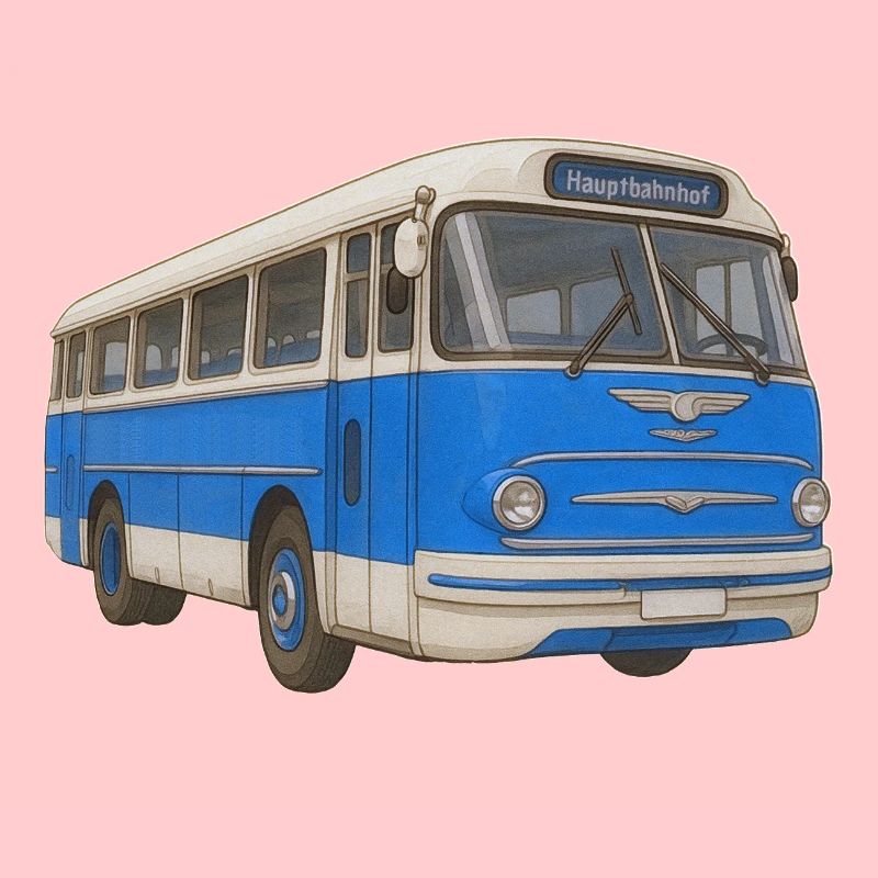 Vieux bus bleu