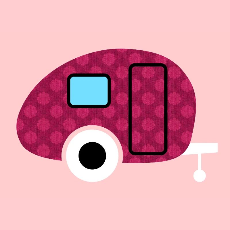 Caravan Caravan Flowers Camping Camper Pattern Fan