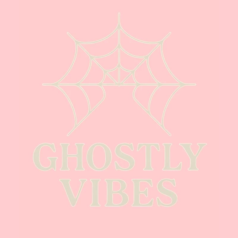 Spider web design with ghostly vibes