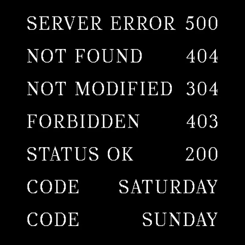 Codes IT en semaine