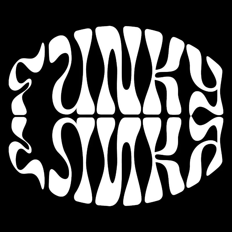 Funky music typographic design
