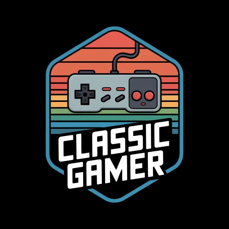 Classic Gamer Retro Controller Nostalgia