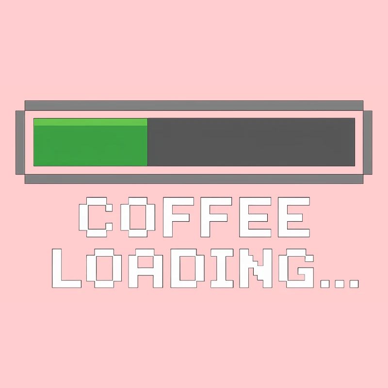 Coffee Loading Bar Pixel