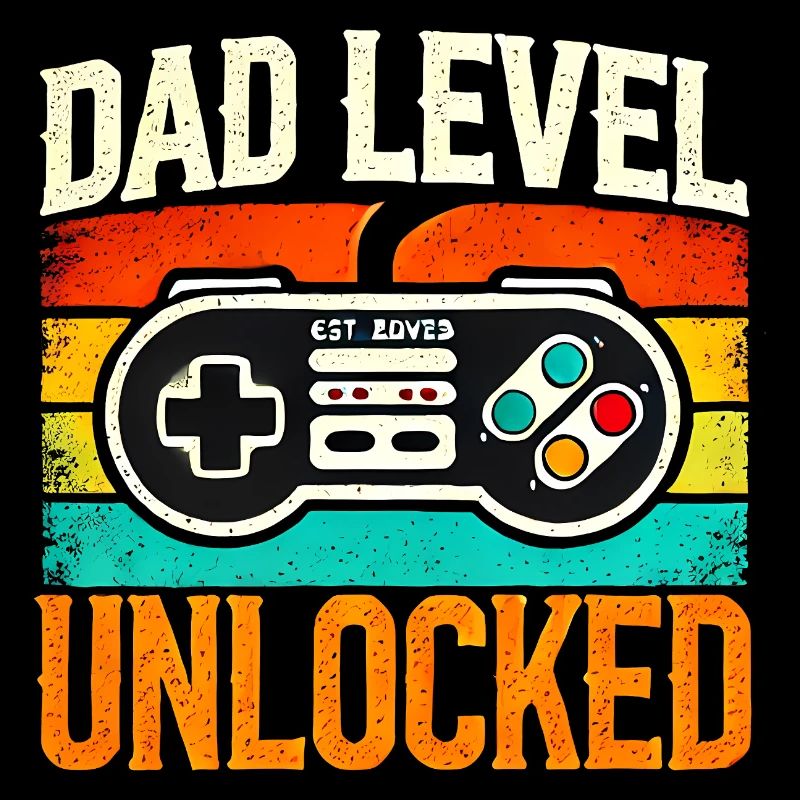 Dad Level Unlocked Retro Controller, Fathers 