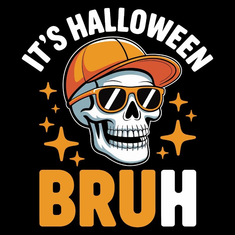 Bruh Skull Halloween Tee