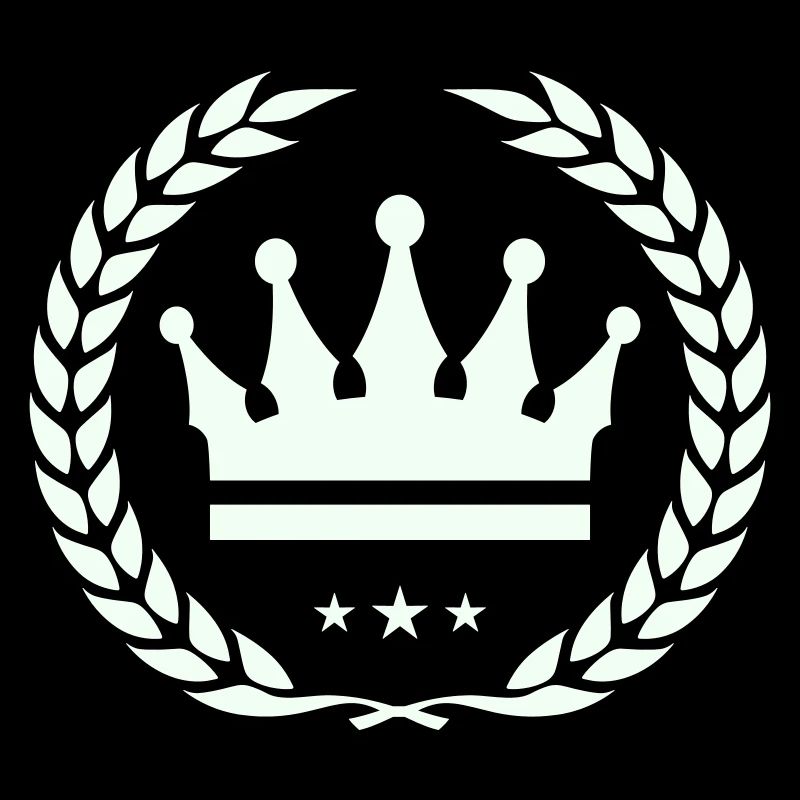 Crown Foliage Emblem Design