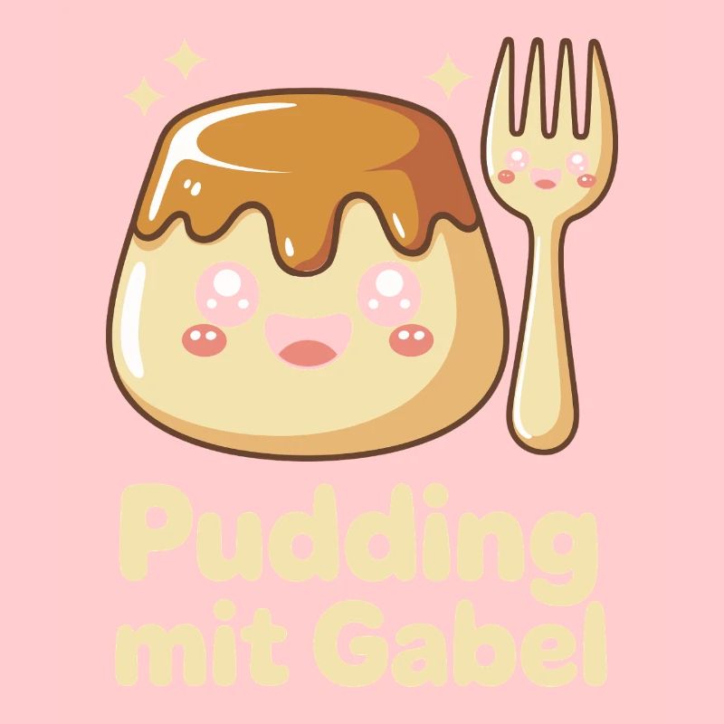 Pudding with fork