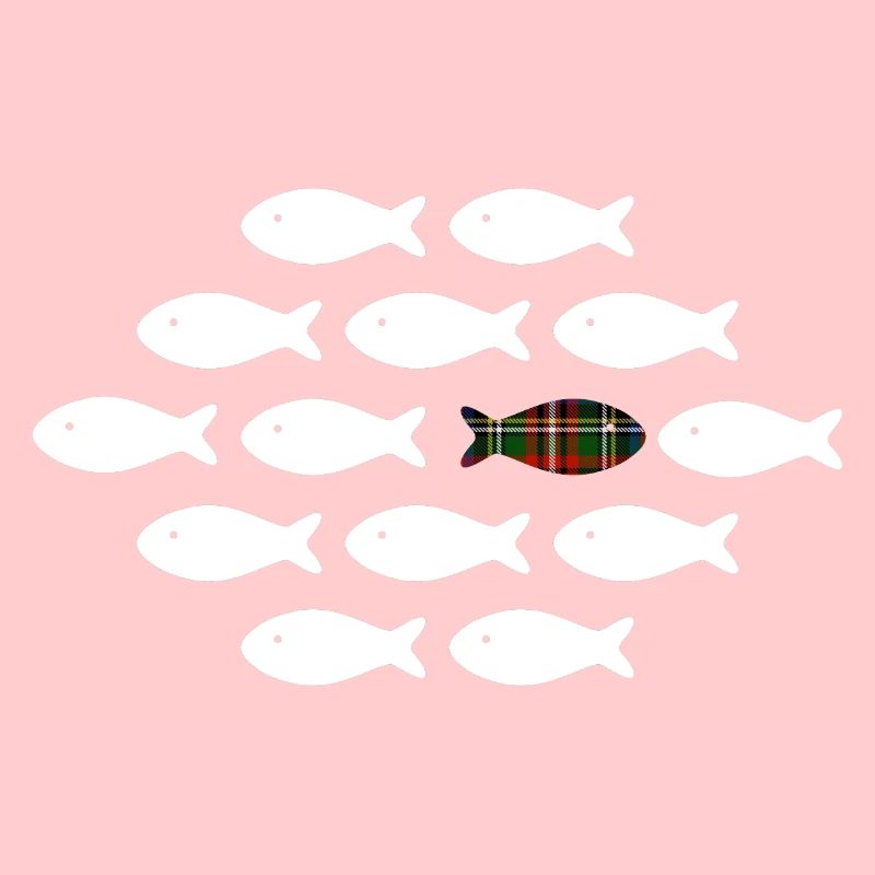 Unique Plaid Fish