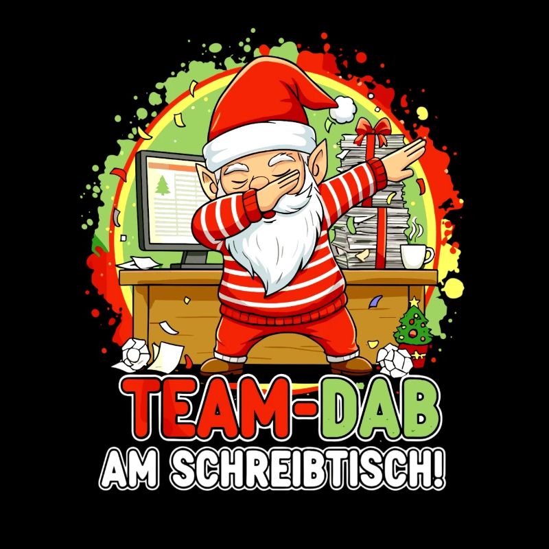 ÉQUIPE À LA TABLE DE BUREAU GNOME BUREAU DE BUREAU DE NOËL