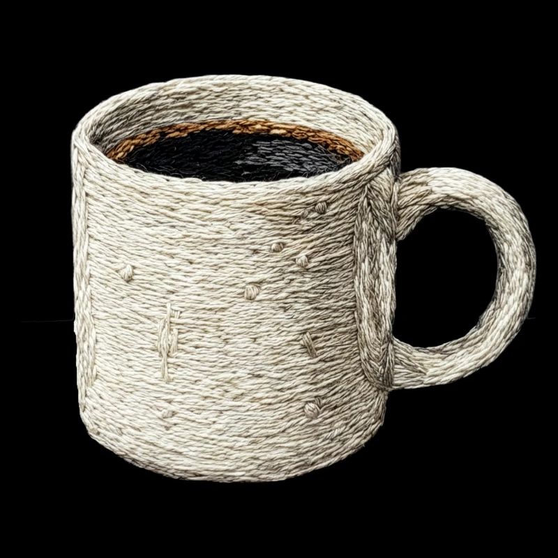 Embroidered filter coffee – lungo (printed)